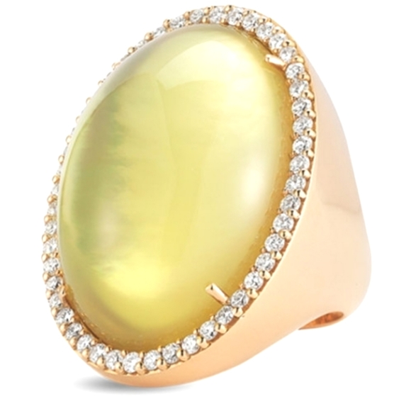 ROBERTO COIN Lemon Quartz Cocktail Ring - Picture 3 of 16
